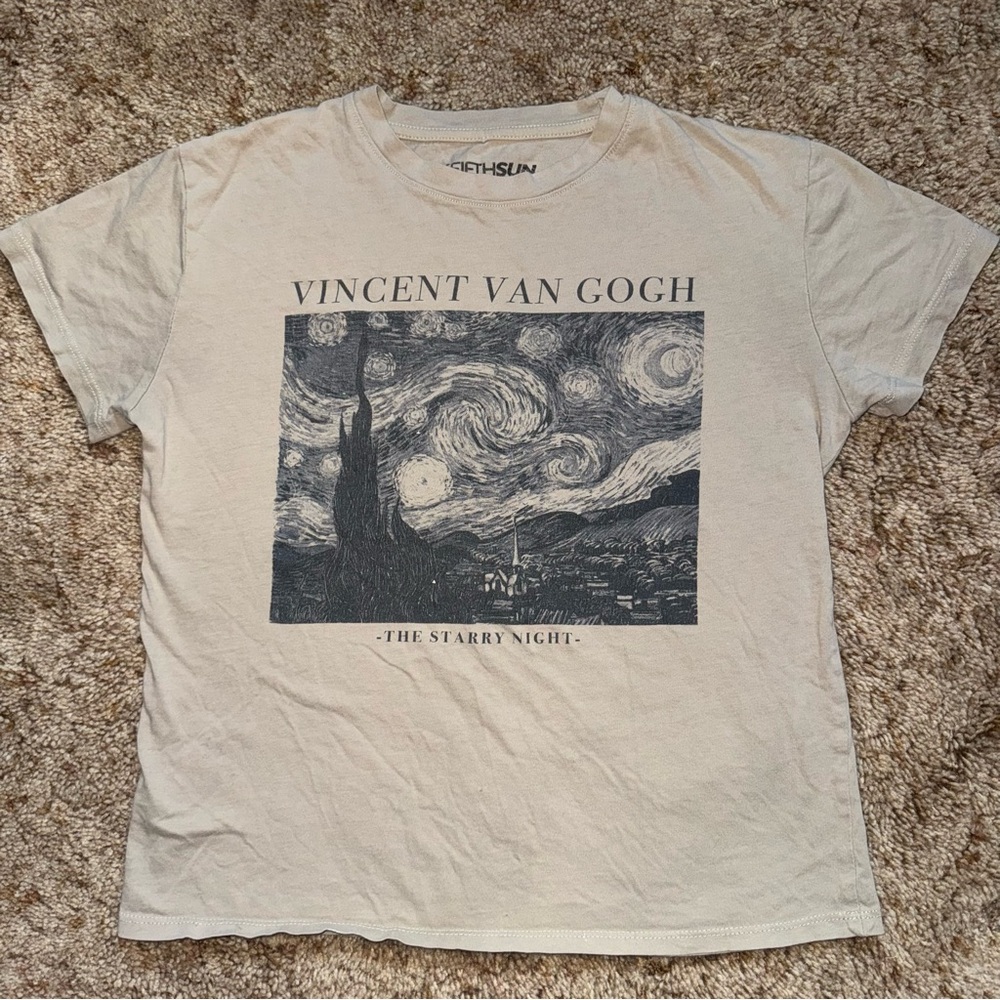 100% Cotton Van Gough Artist Starry Night T-Shirt